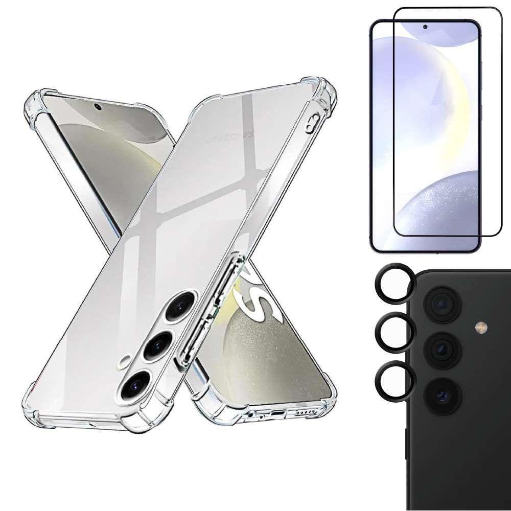 Kit Capinha p/ Samsung S24 + Película 3D + Película Câmera Traseira