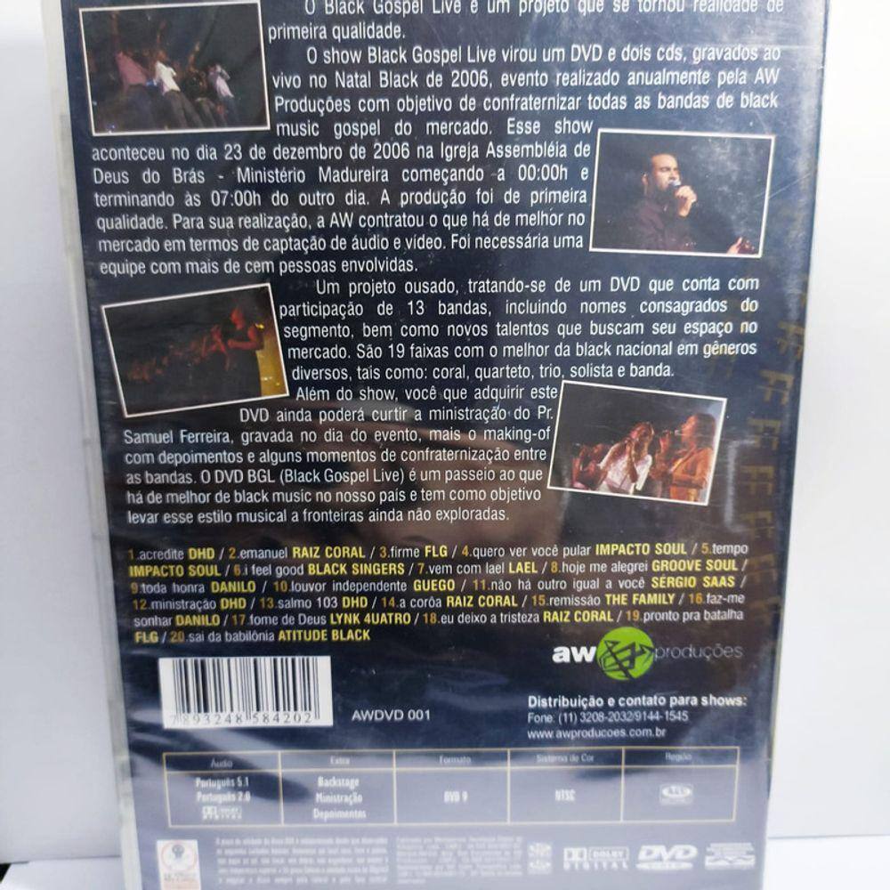 Dvd Black Gospel - Live (DHD, RAIZ | Casas Bahia