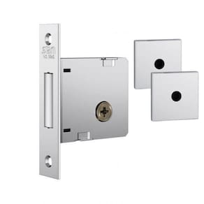 Fechadura Auxiliar Trava Stam 1004 Inox Roseta Quadrada Cromado
