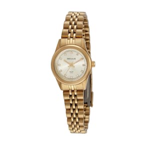 Relógio Seculus Feminino Ref: 44052lpsvda1 Clássico Aço Dourado