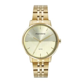 Relogio Mondaine Feminino Ref: 32683lpmvde1 Casual Dourado