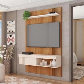 Painel Para Tv Até 45 Polegadas Marrom Moon Caemmun