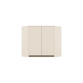 Armário Aéreo De Cozinha Canto Oblíquo 2 Portas Connect Henn Off White