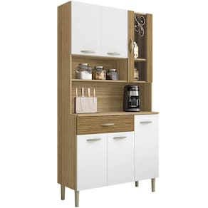 Kit Armario Cozinha 6 Portas 196gd Freijo Supremo Ripado Ktp Freijo Supremo Ripado