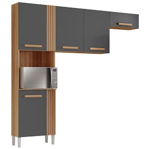 Cozinha Compacta 5 Portas 210cm 2012155 Atacama Grafite Armoveis Atacama Grafite