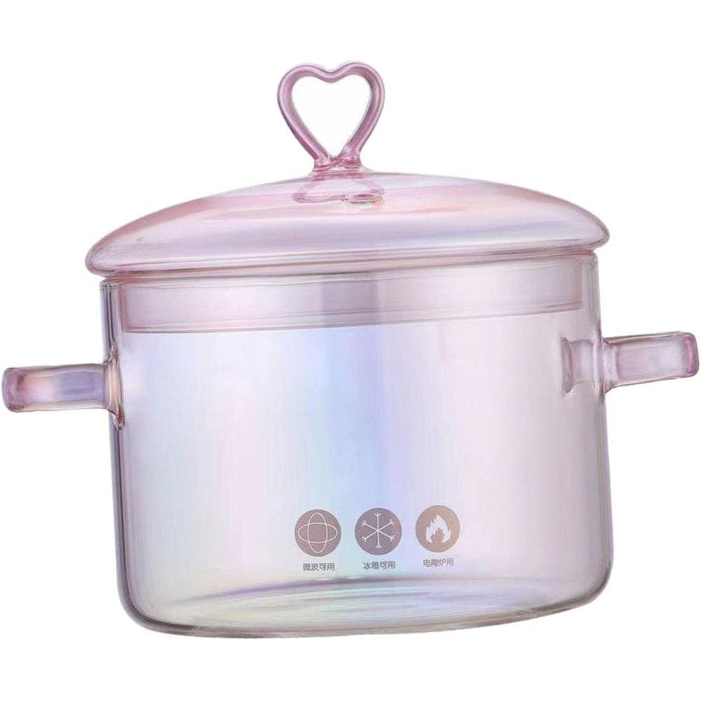 Panela Caçarola de Vidro Borossilicato Coração 1,5 Litros