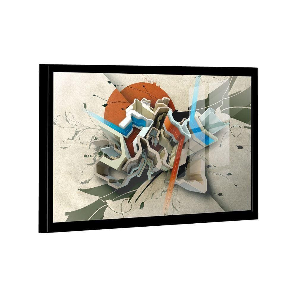 Quadro Ilustração Abstrata Multicolorida -- Br Artes