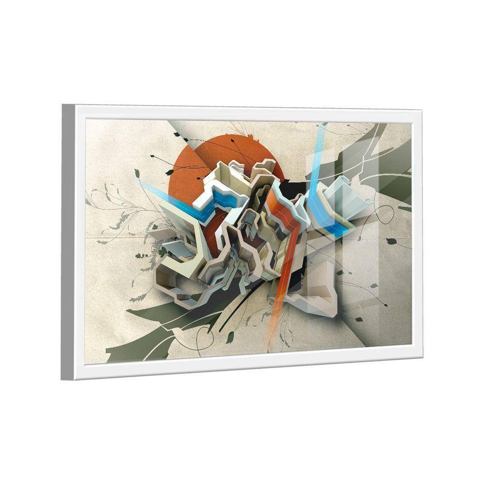 Quadro Ilustração Abstrata Multicolorida -- Br Artes