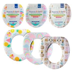 Assento Sanitário Infantil Macio Estampado - Menina
