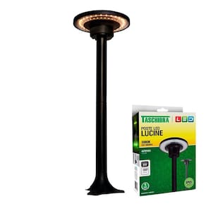 Luminária Poste De Jardim Taschibra Lucine 6w Led Preto Bivolt 3000k Luz Quente
