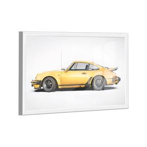 Quadro Porsche 911 Amarelo Lado -- Br Artes