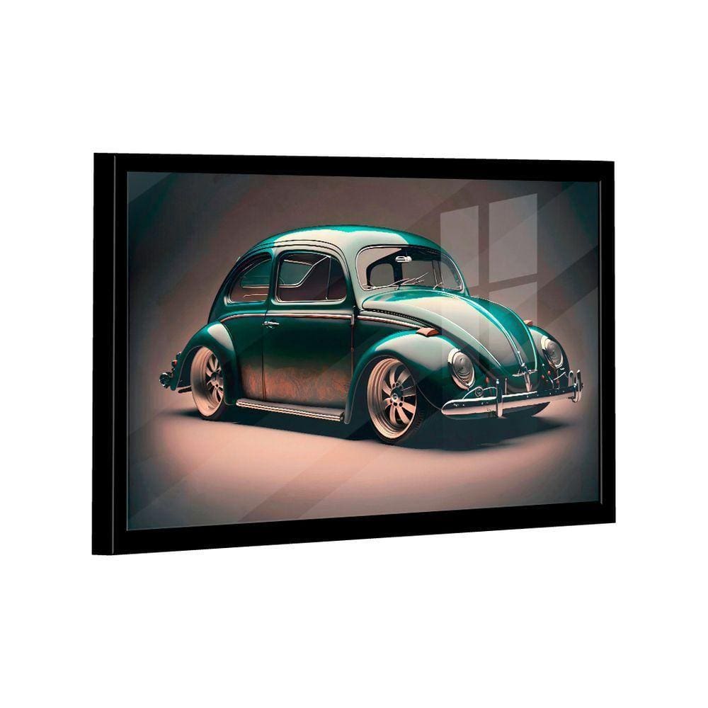 Quadro Fusca Verde -- Br Artes