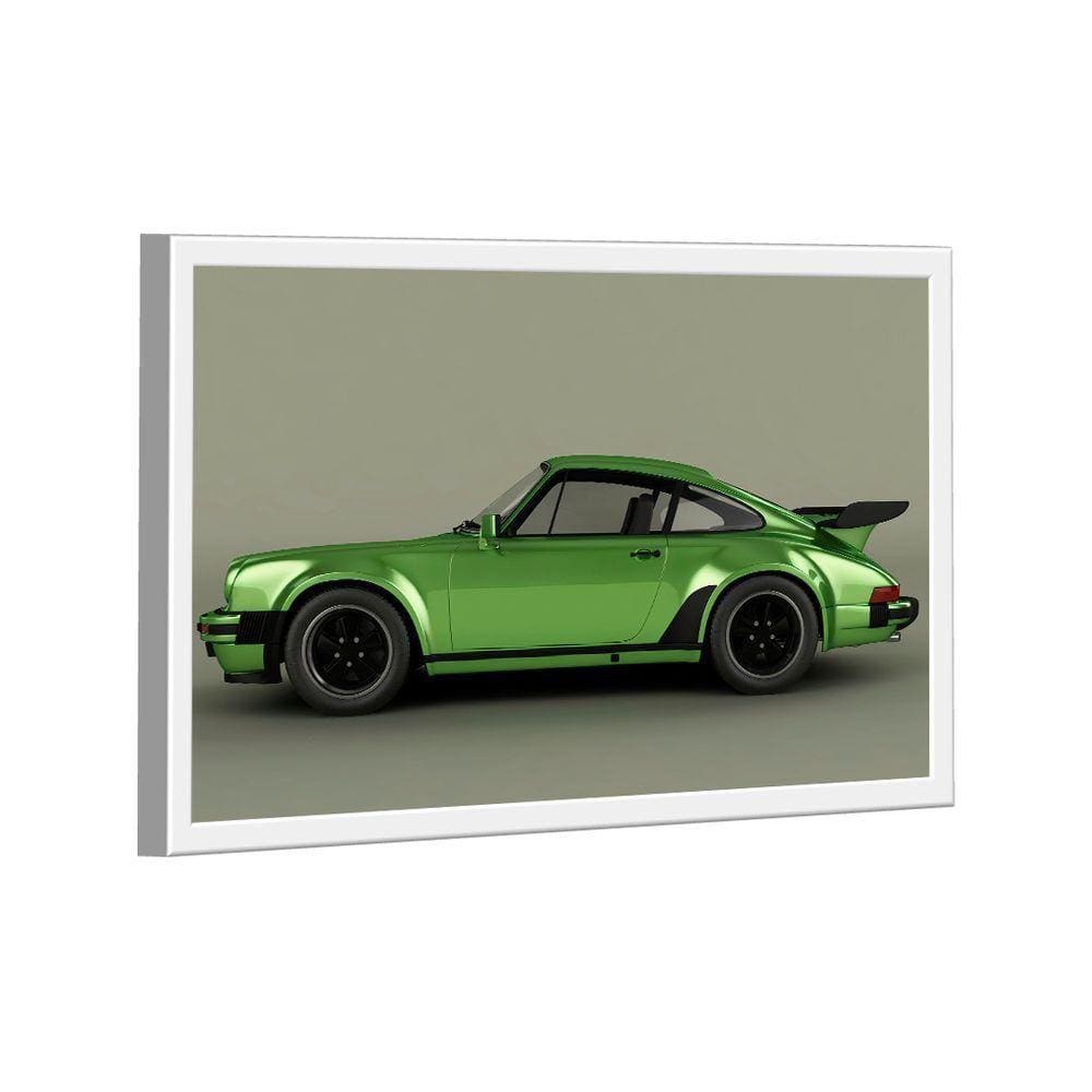 Quadro Porsche 911 Verde Metálico Lado -- Br Artes