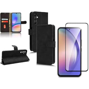 Kit Capinha Carteira Flip p/ Samsung A35 + Película 3D