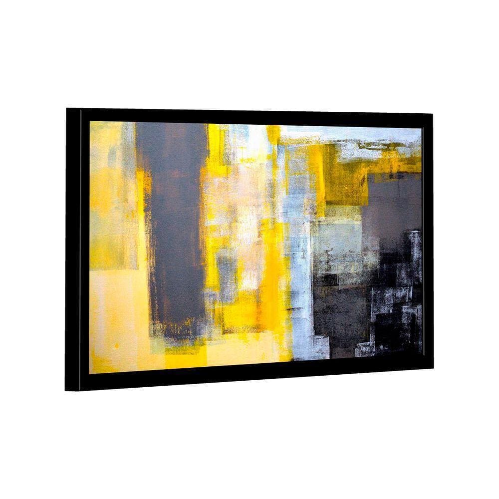 Quadro Pintura Traços Amarelos -- Br Artes