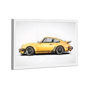 Quadro Porsche 911 Amarelo Lado -- Br Artes