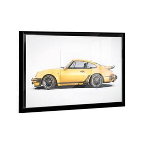 Quadro Porsche 911 Amarelo Lado -- Br Artes