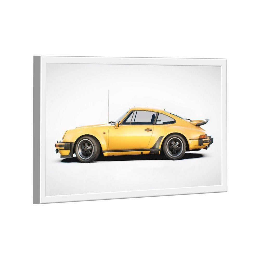Quadro Porsche 911 Amarelo Lado -- Br Artes