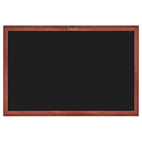 Lousa Quadro Preto Fosco Standard 70x50 cm Madeira Moldura Mogno para Comércio