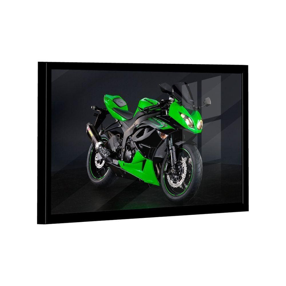 Quadro Kawasaki Ninja Verde Br Artes