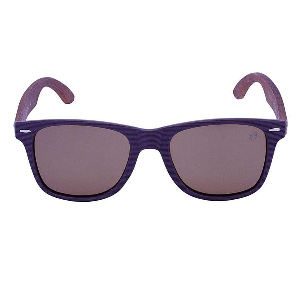 Óculos De Sol Esportivo Wayfarer Acetato Haste Madeira Polarizado Mackage - Sunset