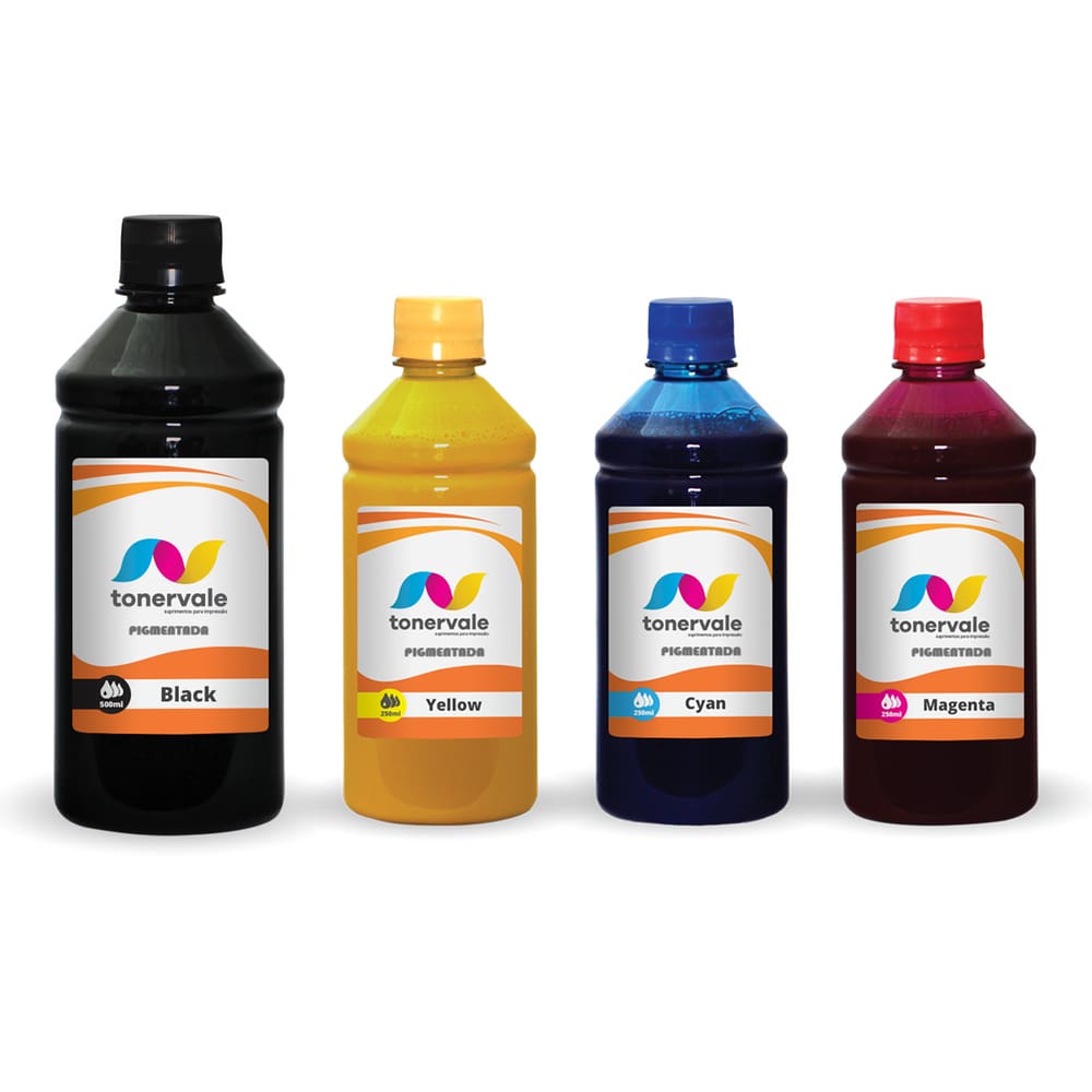 Kit 4 Tinta Para Impressora 10 88 940 82 1,25 Litros CMYK Pigmentado