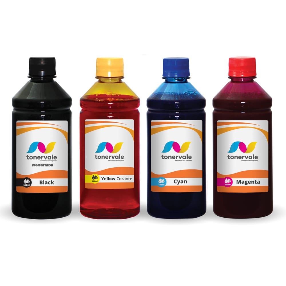 4 Tinta Para Impressora Smart Tank 514 515 500ml BK Pigmentado