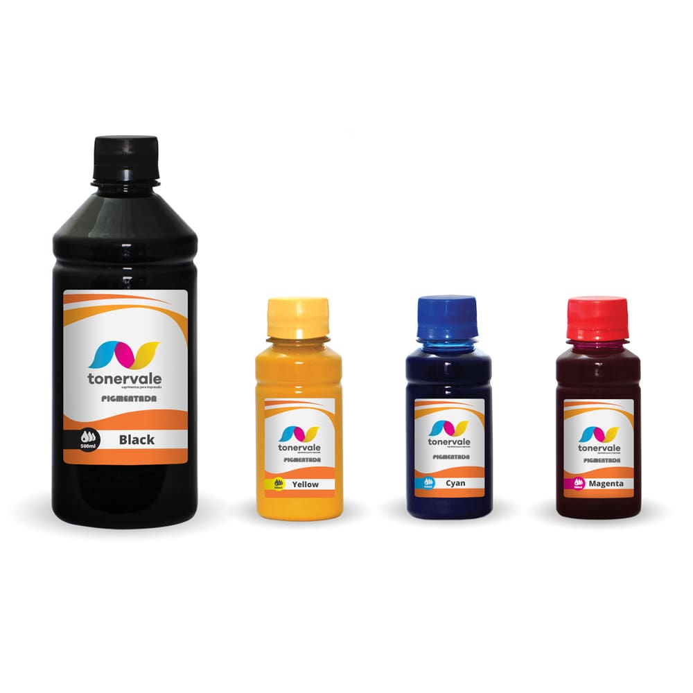 Tinta Para Impressora T100 T120 T125 T130 711 800ml CMYK Pigmentado