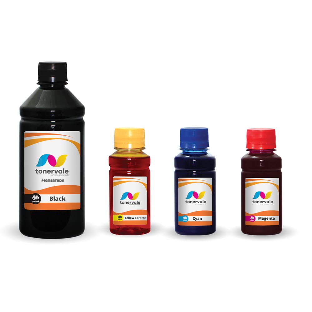 4 Tinta Para Impressora 2776 2376 6476 2774 667 800ml BK Pigmentado