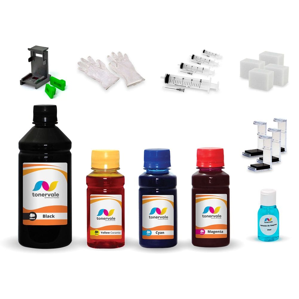 Kit 4 Tinta Para Impressora 3786 664 550mL