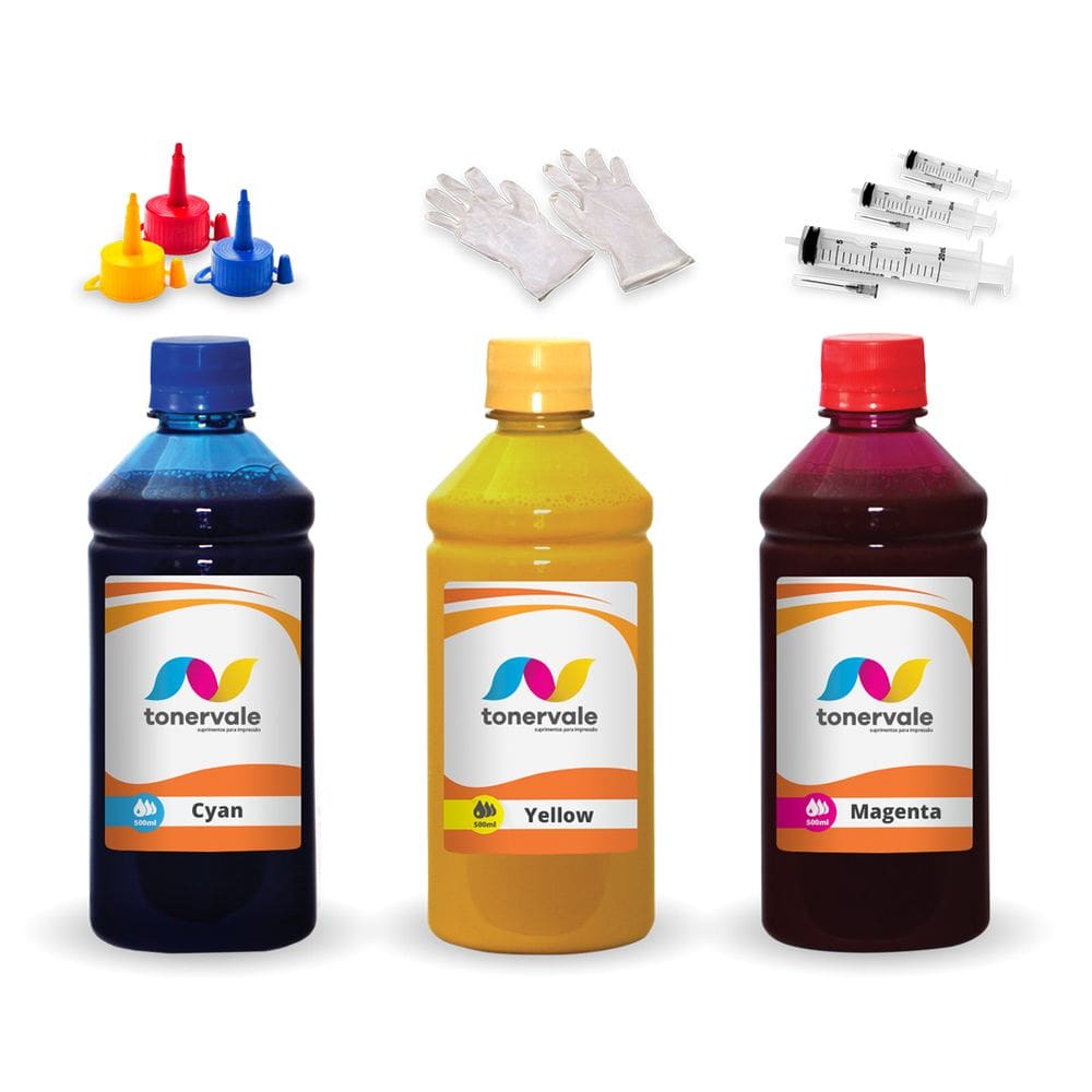 Kit 3 Tinta Para Impressora 5525 670xl 500ml