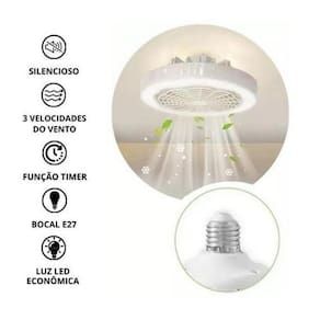 Oscilação Sofisticada: Lâmpada Teto Ventilador Oscilante 30W
