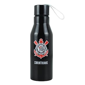 Garrafa Inox Corinthians Preta 600 Ml - Qh080-1-B