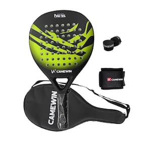 Raquete de tênis de padel CAMEWIN em fibra de carbono 18k 360g + 10g