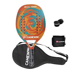 Raquete de tênis de padel CAMEWIN em fibra de carbono 18k 360g + 10g