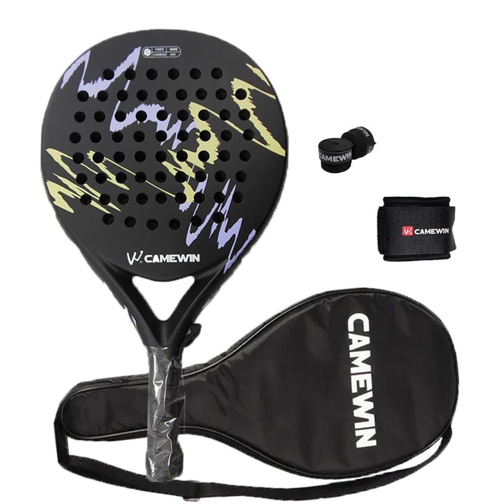 Raquete de tênis de padel CAMEWIN em fibra de carbono 18k 360g + 10g