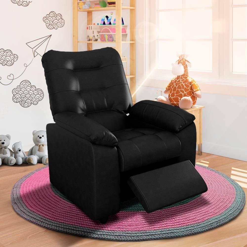 Poltrona De Amamentação Reclinável Corino Preto Orchid Shop JM - Preto