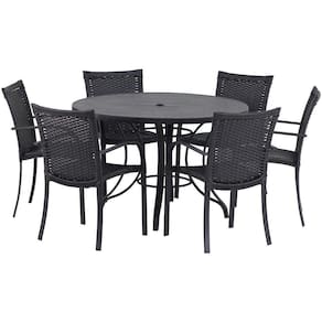 6 Cadeiras Ascoli Mesa Ripado Aluminio Jardim Piscina Tabaco