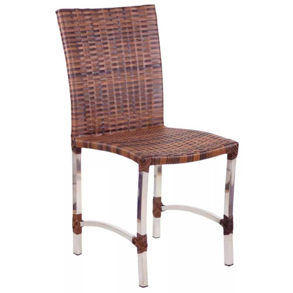 Cadeira Cannes Em Alumínio Trama Argila