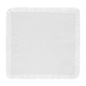 Guardanapo 100% Algodão Franja 40cm X 40cm Coloratta Branco