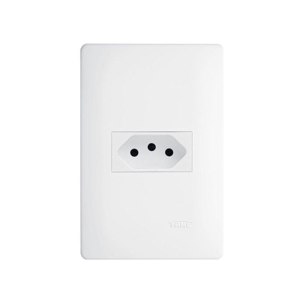 Tomada Fame Habitat 2p+t 20a Com Placa 4x2 Branco