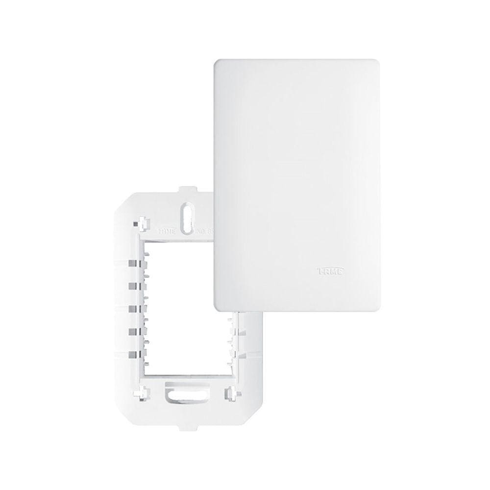 Placa Cega Com Suporte Fame Habitat 4x2 Branco