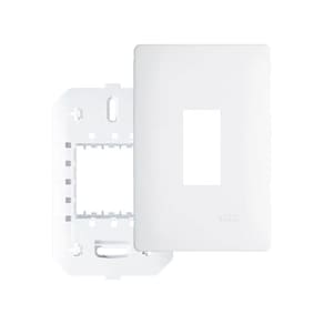 Placa Com Suporte Fame Habitat 4x2 Para Módulo Vertical Branco