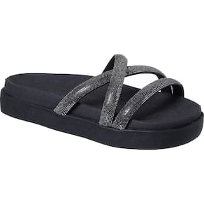 Papete Birken Sandália de XX Brilho Strass Chinelo Feminino Moda Tendência Blogueiras