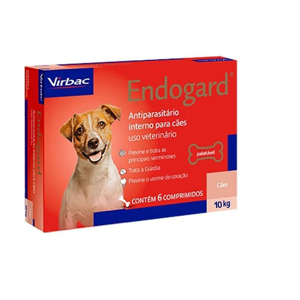 Virbac Endogard Com 6 Comprimidos Para Cães 10Kg