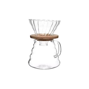 Passador De Café Bambu Jarra Em Vidro 500Ml Mimo Style