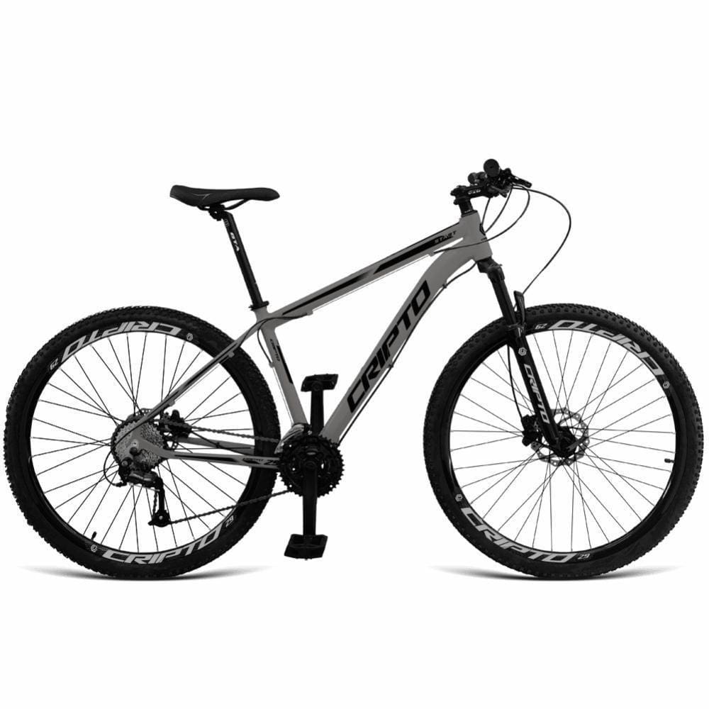 Bicicleta Aro 29 Cripto 24v Shimano Fr. Hidraulico/trava/k7 - Grafite/preto - 21" Grafite/preto