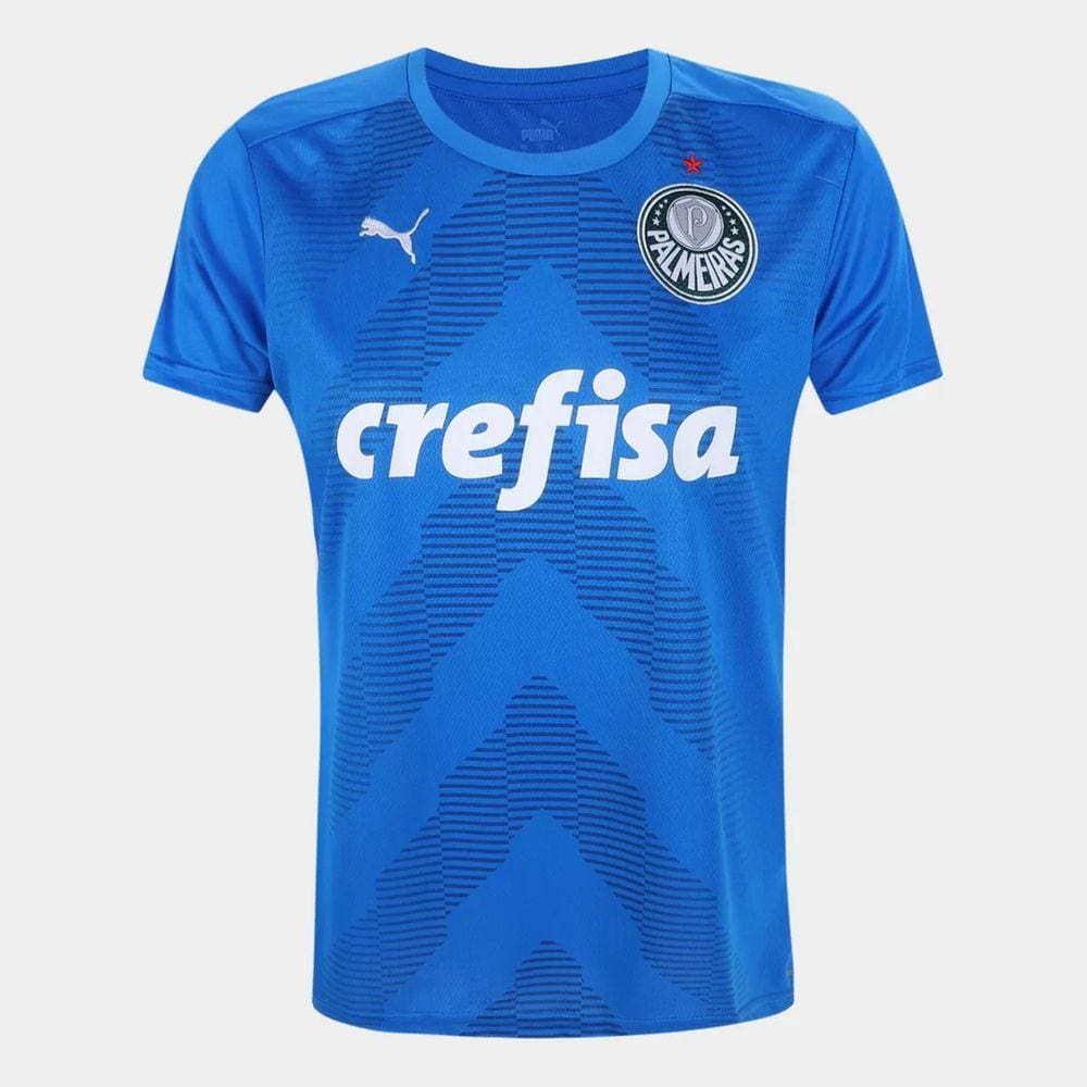 Camisa de Goleiro Palmeiras I 22/23 s/n° Torcedor Puma Feminina - Azul