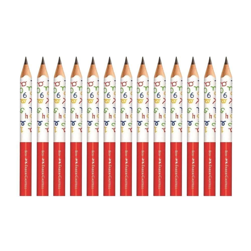 Kit 12 Lápis Jumbo Escolar Infantil BIG Grosso Triangular Nº 2 HB Faber Castell