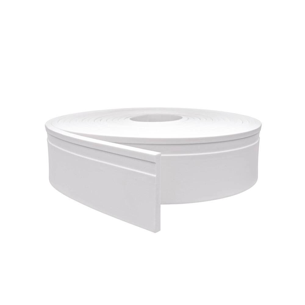 Rodapé de Eva Autocolante Branco 10cm x 1,0cm RP16 10m Segunda Linha